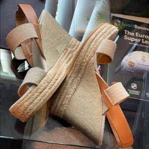 Tory Burch Slingback Espadrille Wedges Sandal 7.5